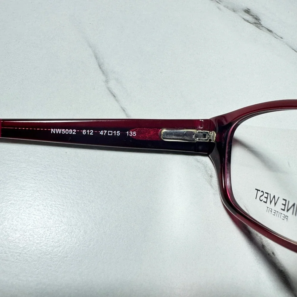 Nine West Petite Fit Eyeglasses Frames NW5092 612 Burgundy Red 47-15-135
